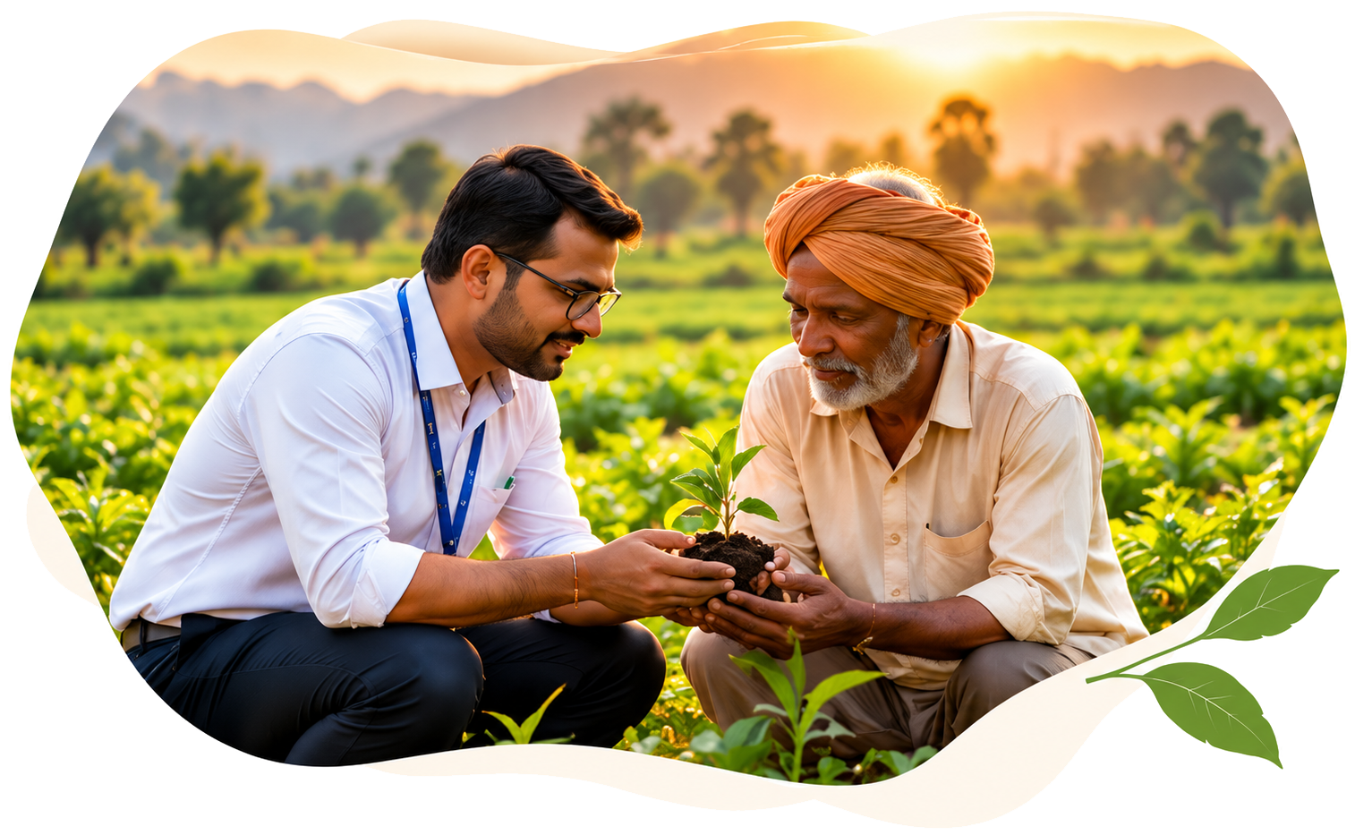 ARF representative working with a rural farmer