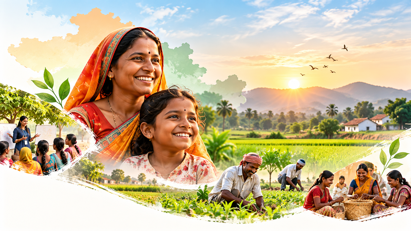 Rural Indian woman and child representing stronger communities