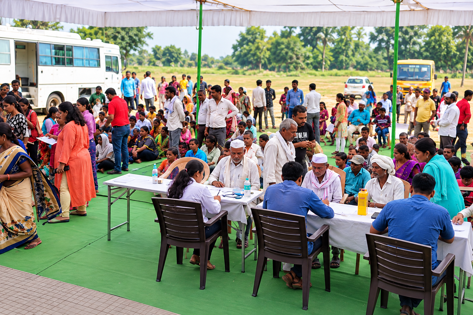 Medical camps providing healthcare to rural communities