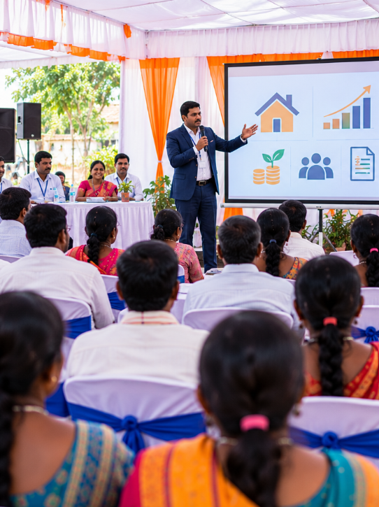 Community awareness seminar in a village